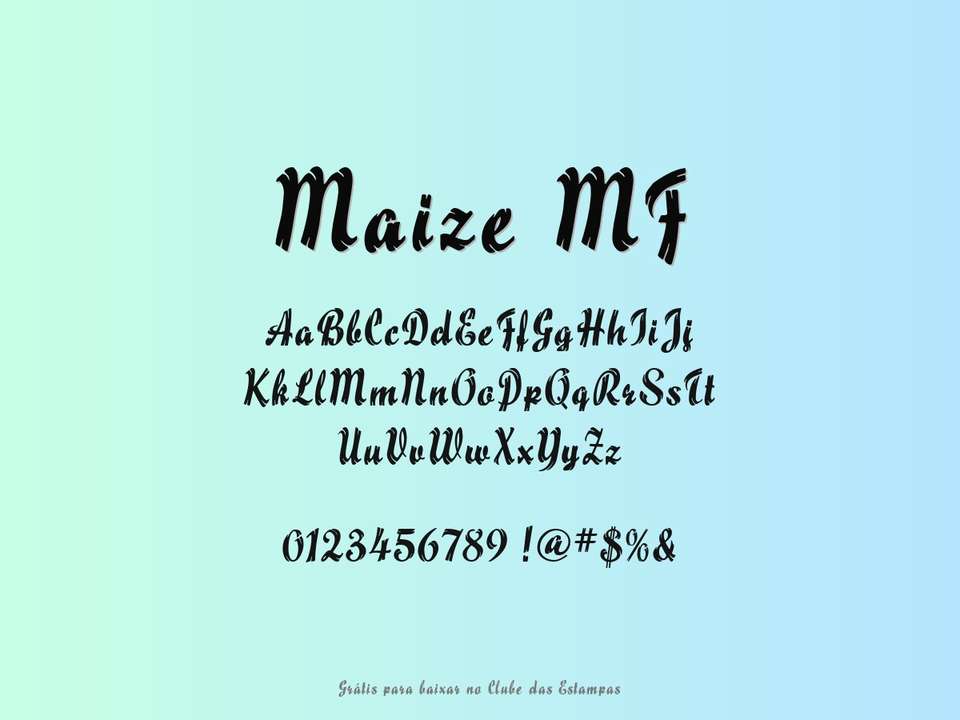 Fonte Maize Mf Grátis Para Baixar