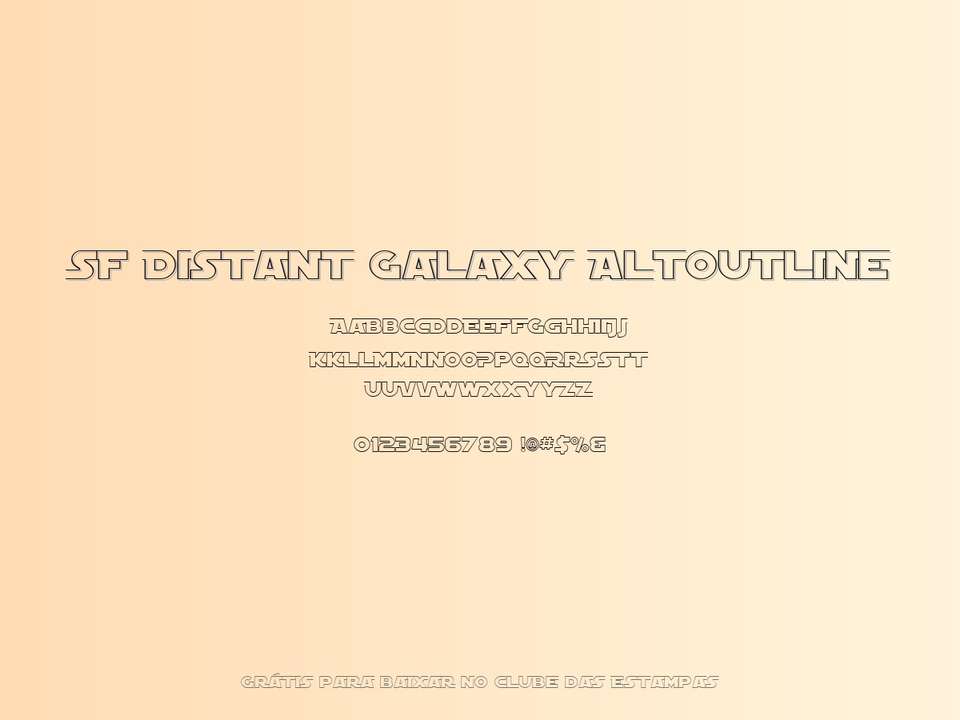 Fonte Sf Distant Galaxy Altoutline Grátis Para Baixar