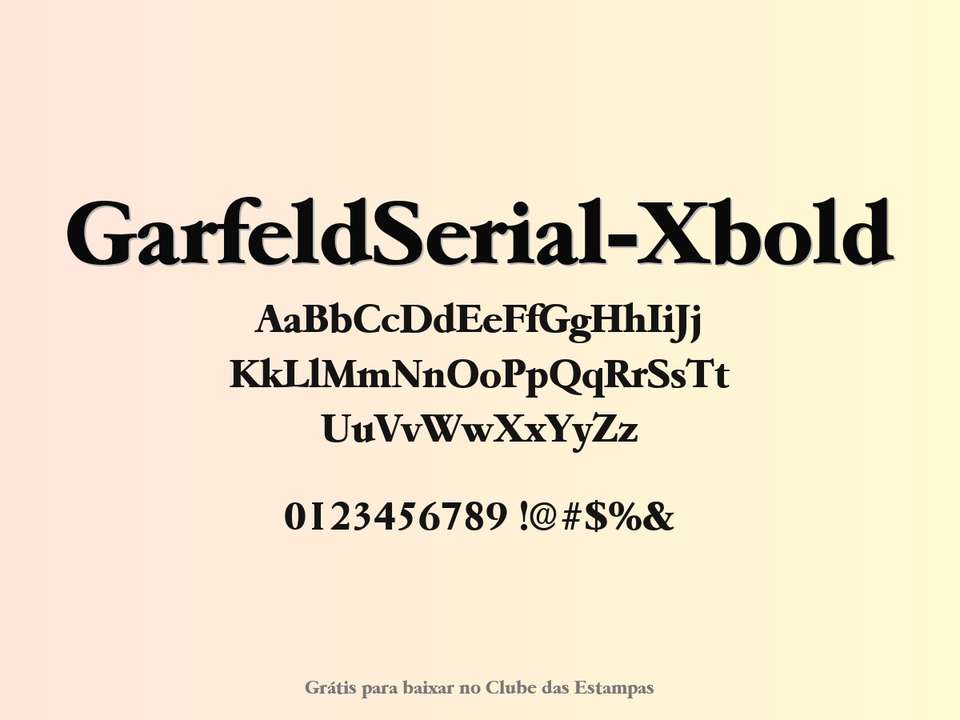 Fonte Garfeldserial Xbold Grátis Para Baixar