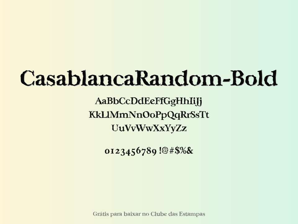 Fonte Casablancarandom Bold Grátis Para Baixar
