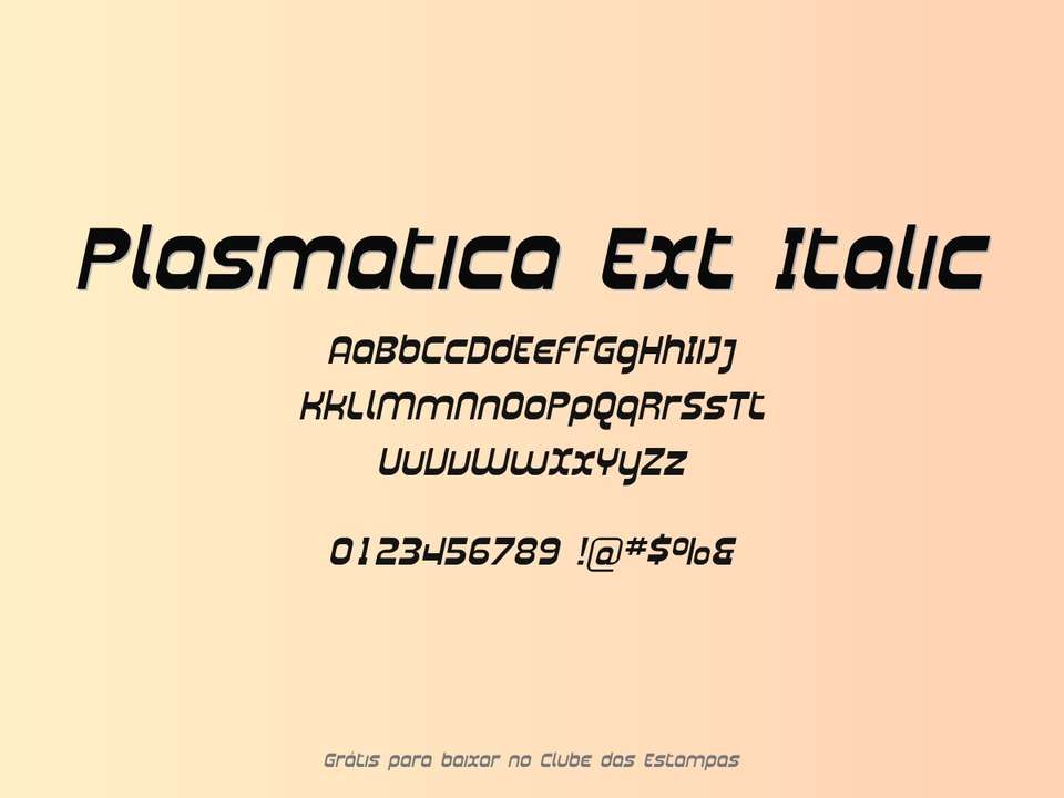 Fonte Plasmatica Ext Italic Grátis Para Baixar