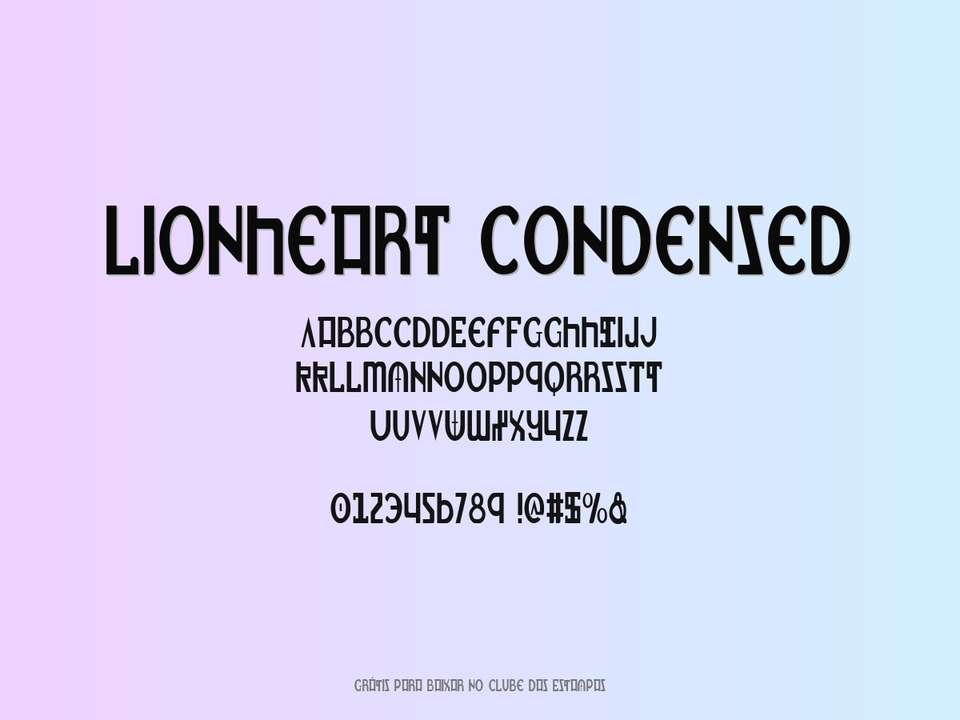Fonte Lionheart Condensed Grátis Para Baixar