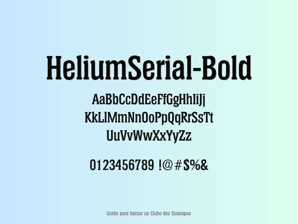 Fonte Heliumserial Bold Grátis Para Baixar