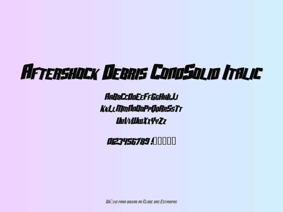 Fonte Aftershock Debris Condsolid Italic Grátis Para Baixar