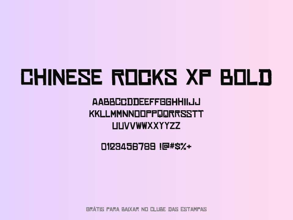 Fonte Chinese Rocks Xp Bold Grátis Para Baixar