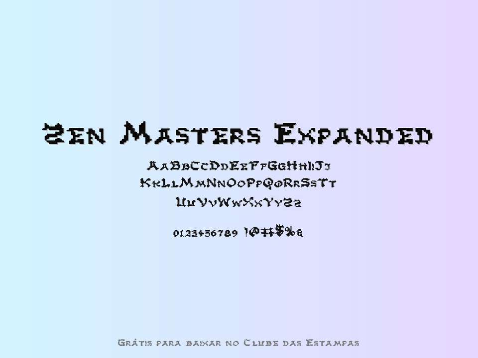 Fonte Zen Masters Expanded Grátis Para Baixar
