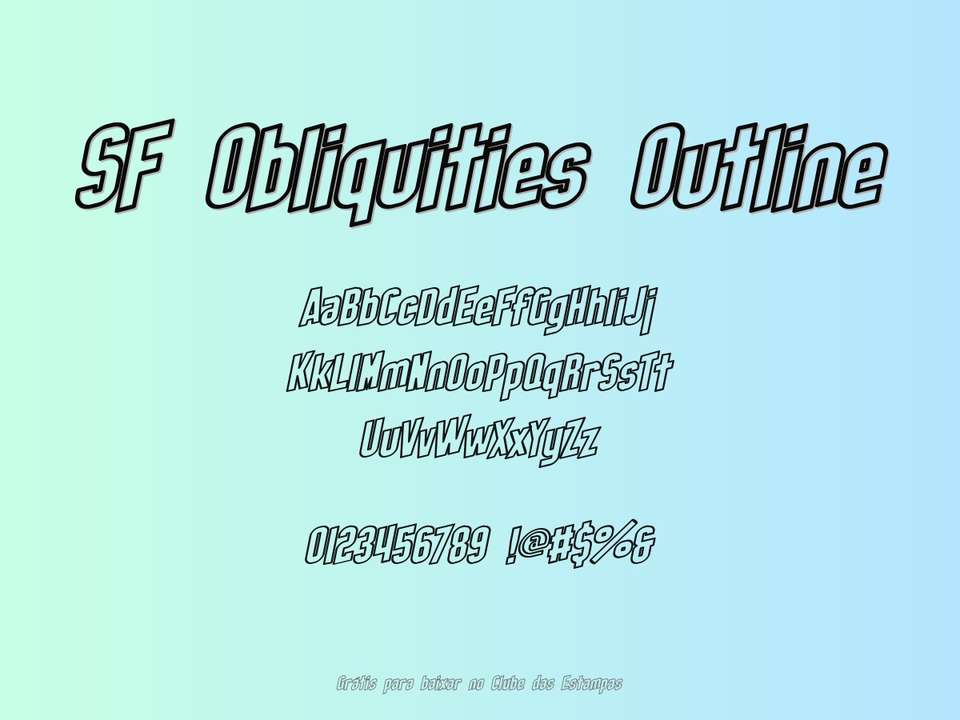 Fonte Sf Obliquities Outline Grátis Para Baixar
