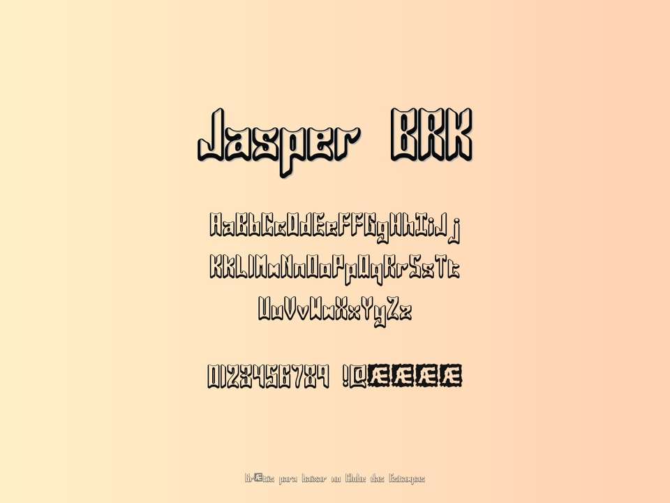 Fonte Jasper Brk Grátis Para Baixar