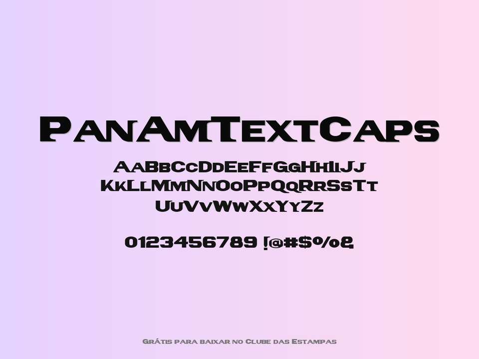 Fonte Panamtextcaps Grátis Para Baixar