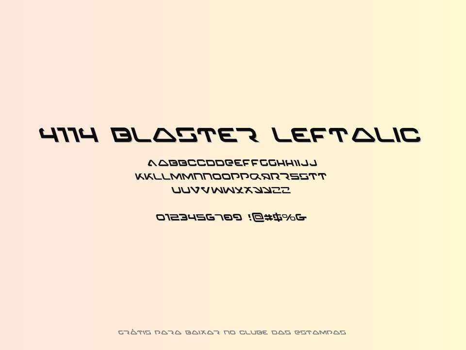 Fonte 4114 Blaster Leftalic Grátis Para Baixar