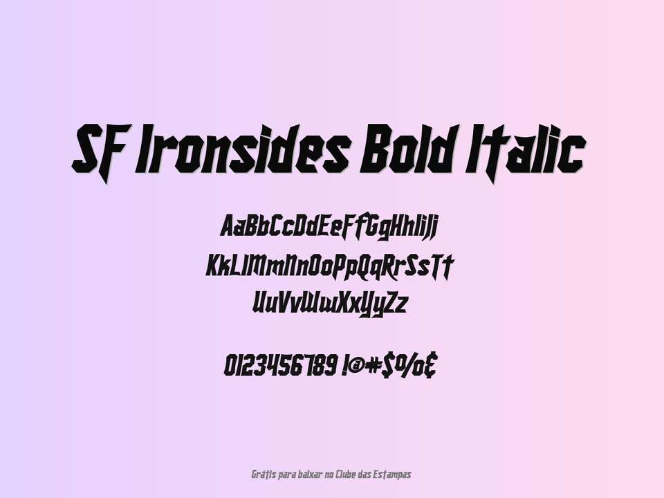 Fonte Sf Ironsides Bold Italic Grátis Para Baixar