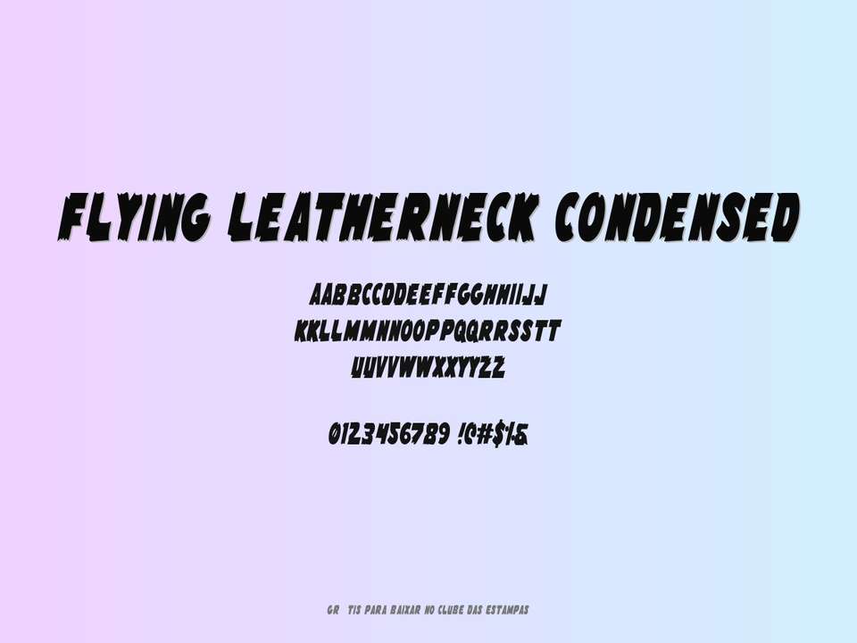 Fonte Flying Leatherneck Condensed Grátis Para Baixar