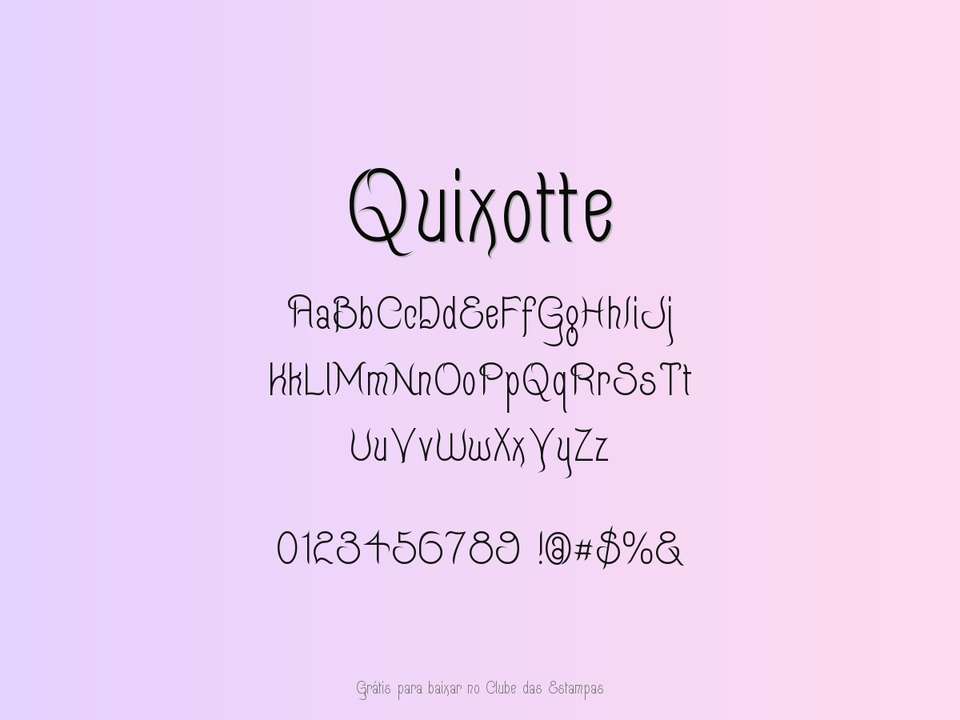 Fonte Quixotte Grátis Para Baixar