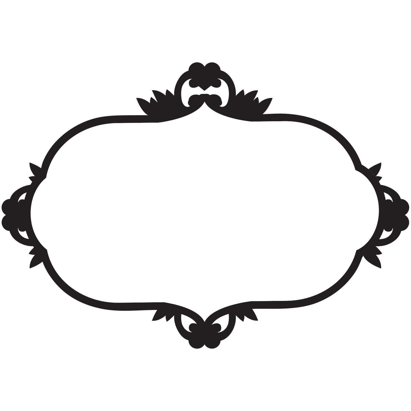 Cartucho Ornamental Preto Branco Design Gráfico Png Grátis Para Baixar
