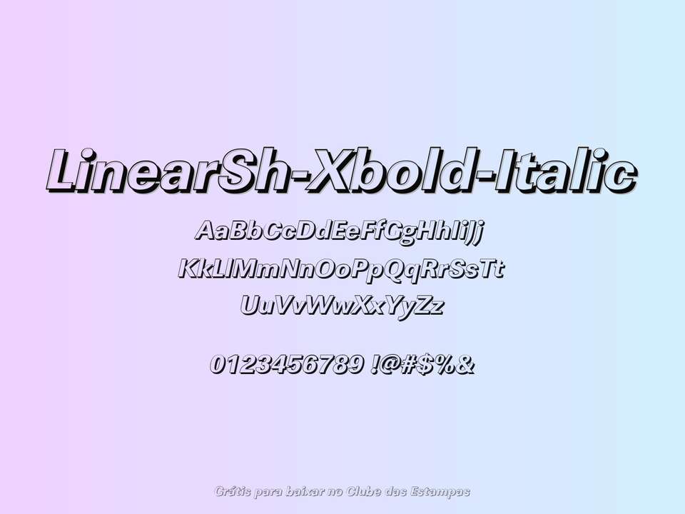Fonte Linearsh Xbold Italic Grátis Para Baixar