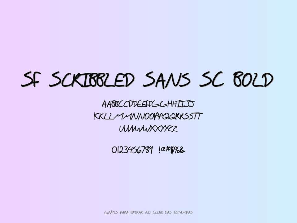 Fonte Sf Scribbled Sans Sc Bold Grátis Para Baixar