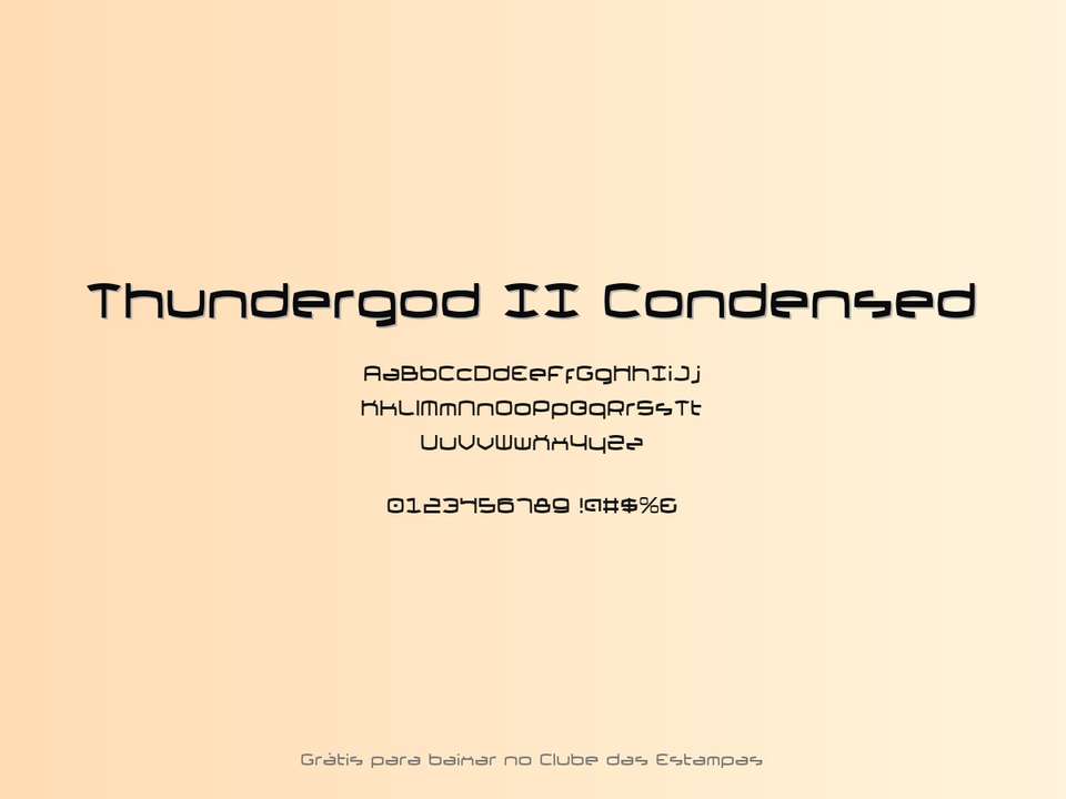 Fonte Thundergod Ii Condensed Grátis Para Baixar