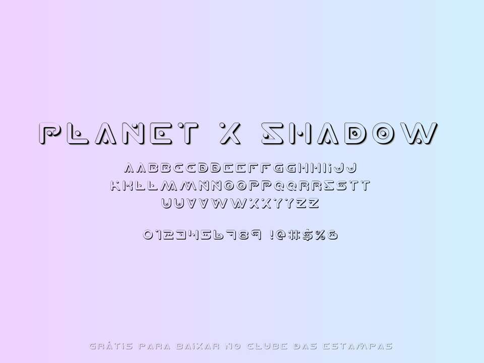 Fonte Planet X Shadow Grátis Para Baixar