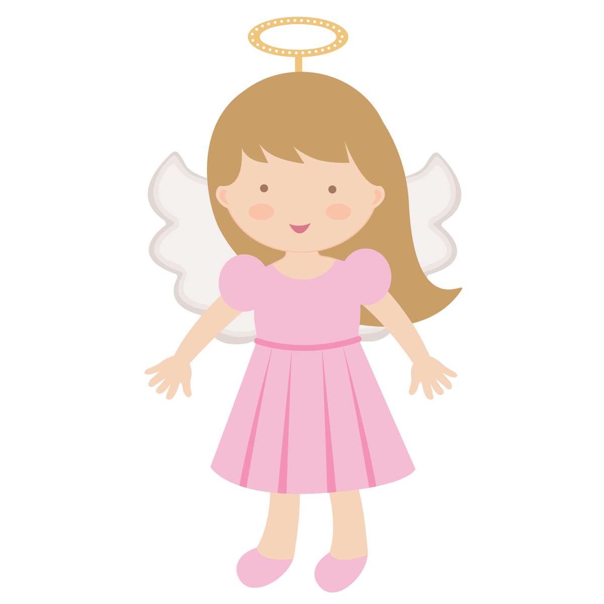 Anjo Infantil De Vestido Rosa Anjos Png Grátis Para Baixar Estampa-84