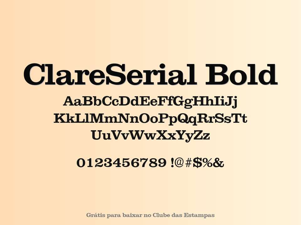 Fonte Clareserial Bold Grátis Para Baixar