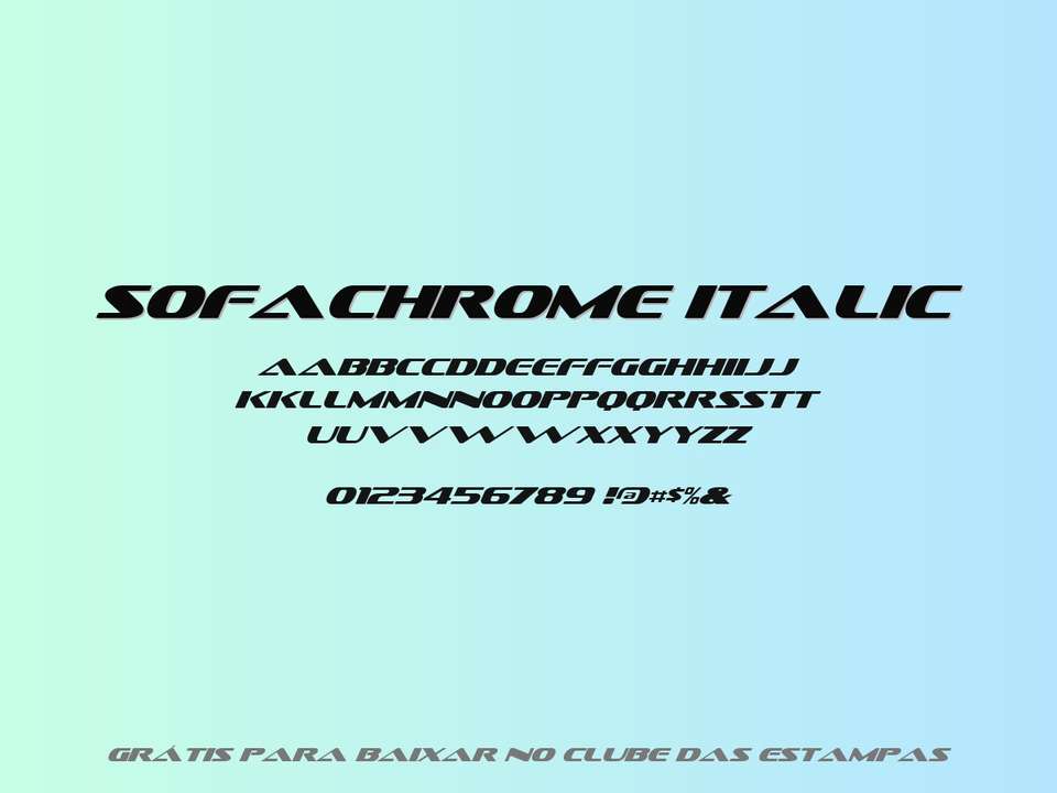 Fonte Sofachrome Italic Grátis Para Baixar