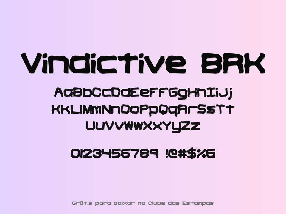 Fonte Vindictive Brk Grátis Para Baixar