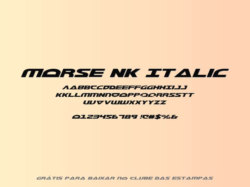 Fonte Morse Nk Italic Grátis Para Baixar