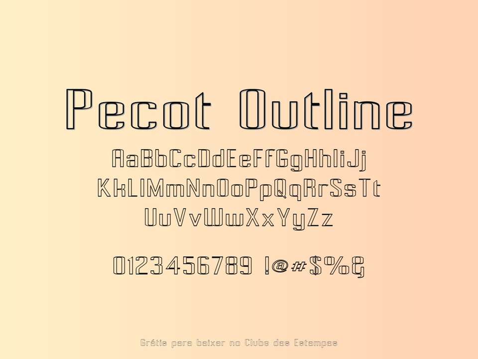 Fonte Pecot Outline Grátis Para Baixar