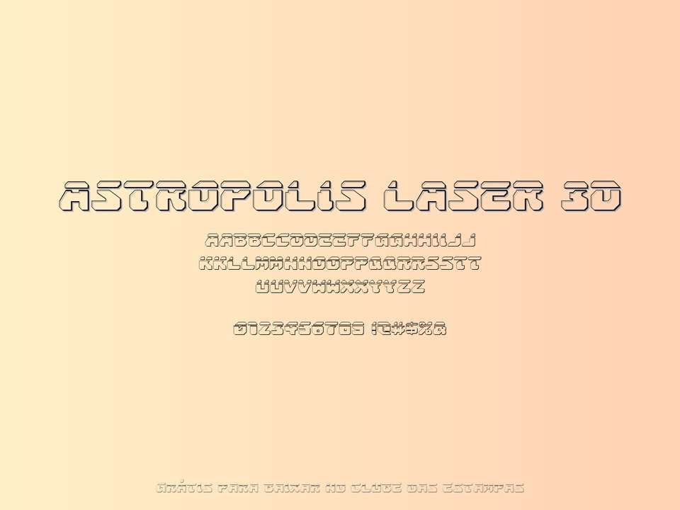 Fonte Astropolis Laser 3d Grátis Para Baixar