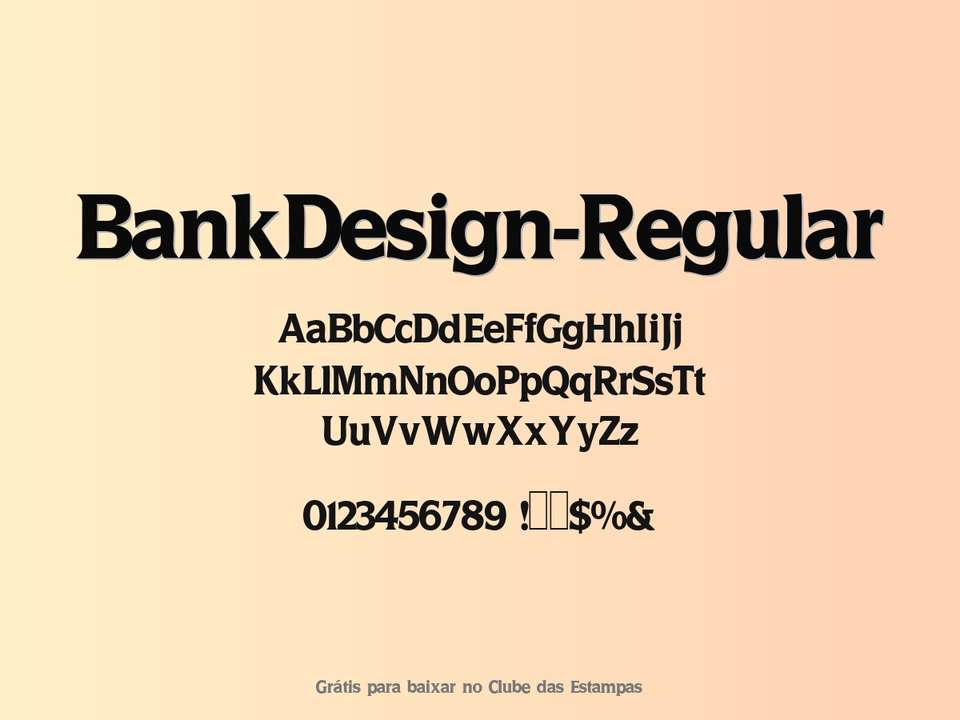 Fonte Bankdesign Regular Grátis Para Baixar