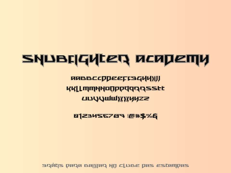 Fonte Snubfighter Academy Grátis Para Baixar