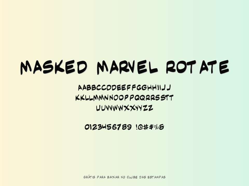Fonte Masked Marvel Rotate Grátis Para Baixar