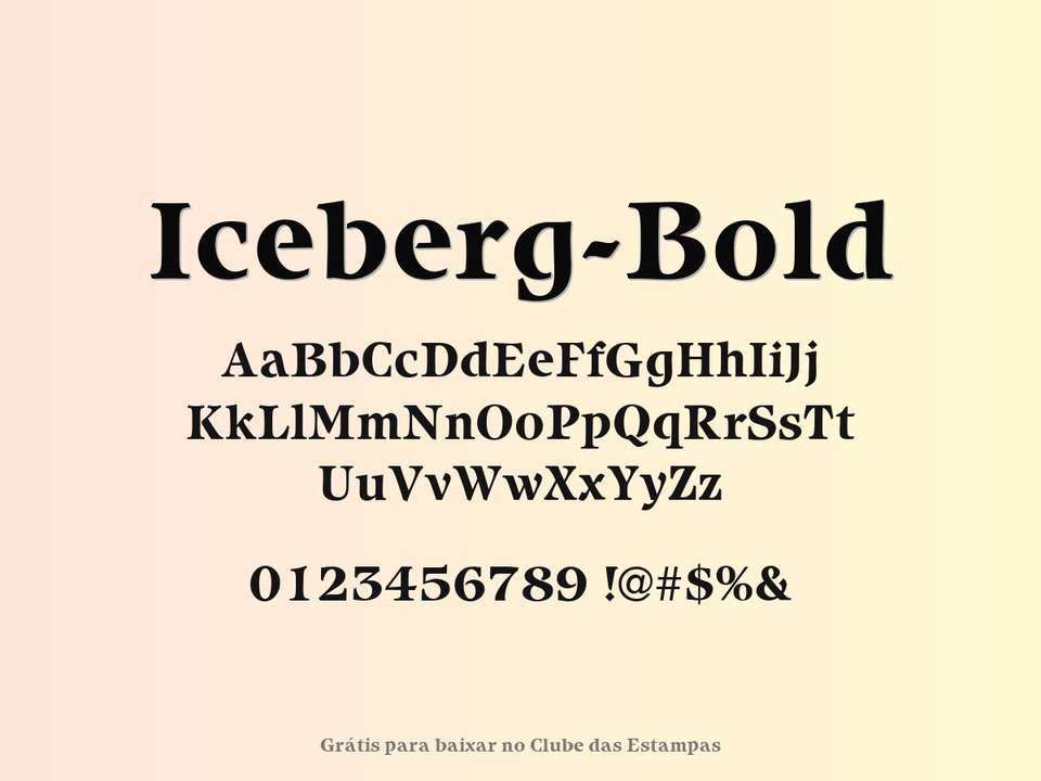 Fonte Iceberg Bold Grátis Para Baixar