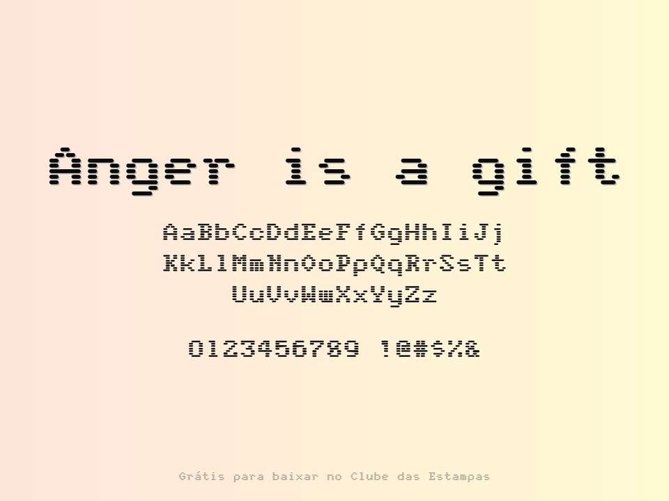 Fonte Anger Is A Gift Grátis Para Baixar