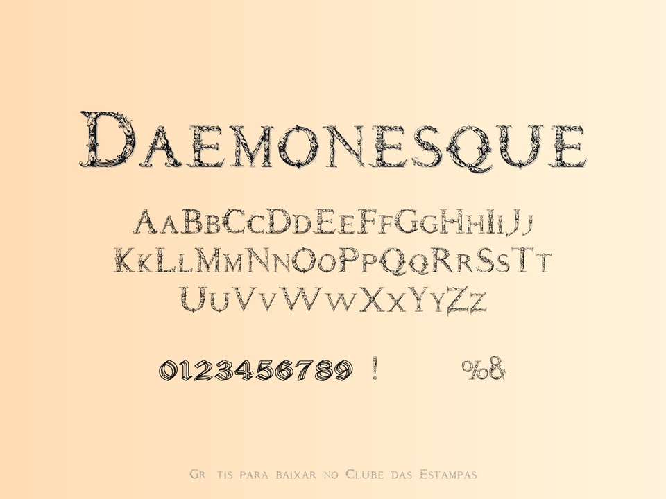 Fonte Daemonesque Grátis Para Baixar
