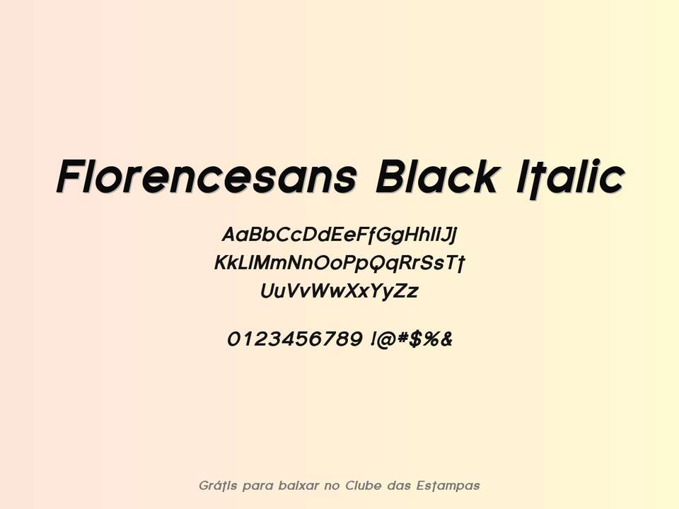 Fonte Florencesans Black Italic Grátis Para Baixar