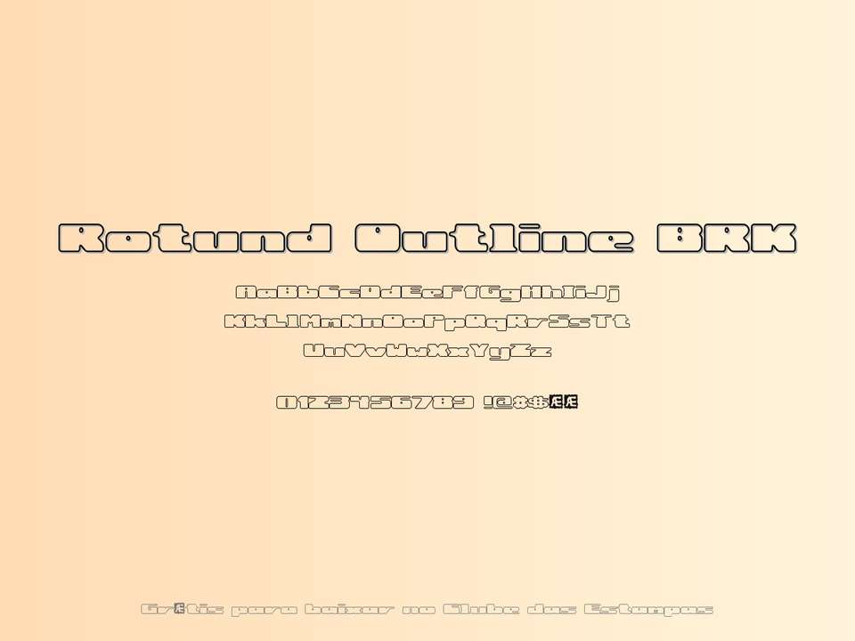 Fonte Rotund Outline Brk Grátis Para Baixar