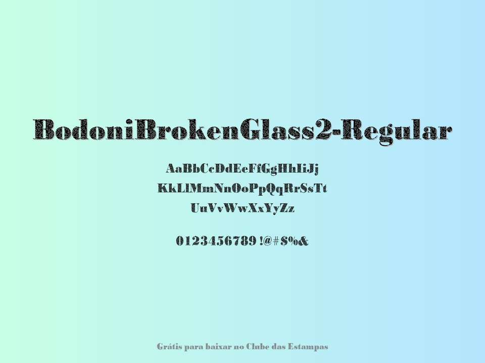 Fonte Bodonibrokenglass2 Regular Grátis Para Baixar