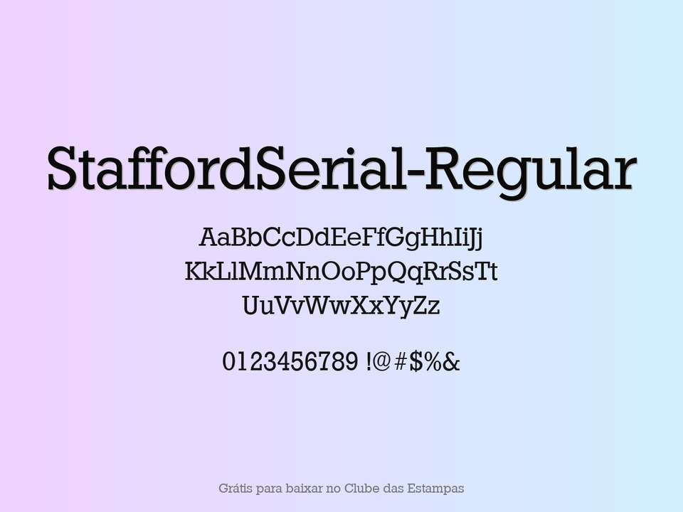 Fonte Staffordserial Regular Grátis Para Baixar