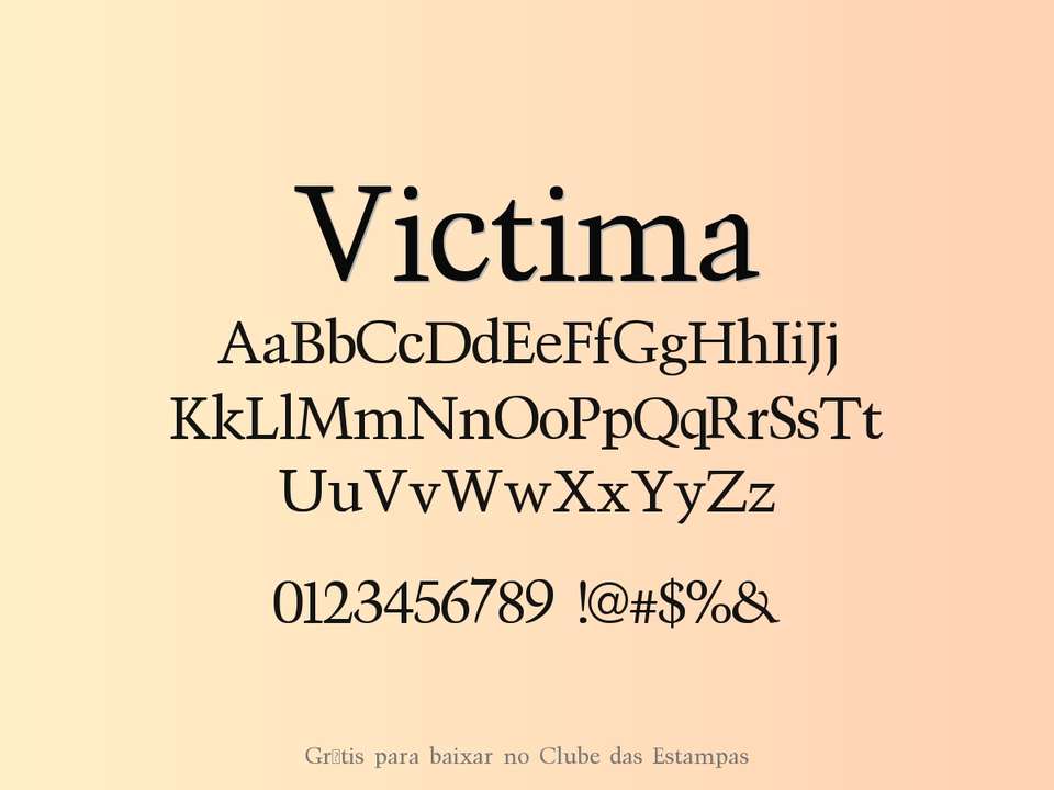 Fonte Victima Grátis Para Baixar