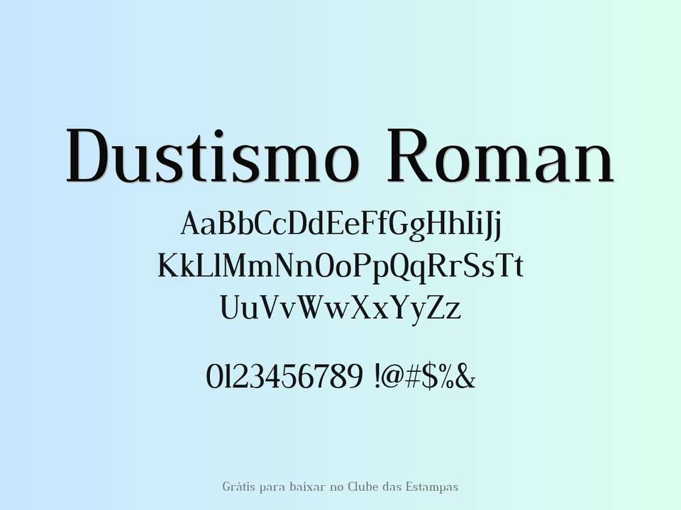 Fonte Dustismo Roman Grátis Para Baixar