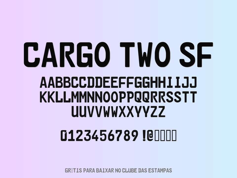Fonte Cargo Two Sf Grátis Para Baixar