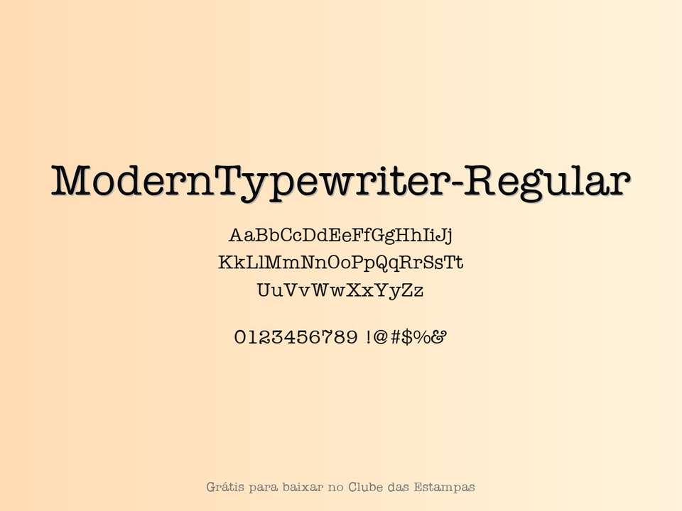 Fonte Moderntypewriter Regular Grátis Para Baixar