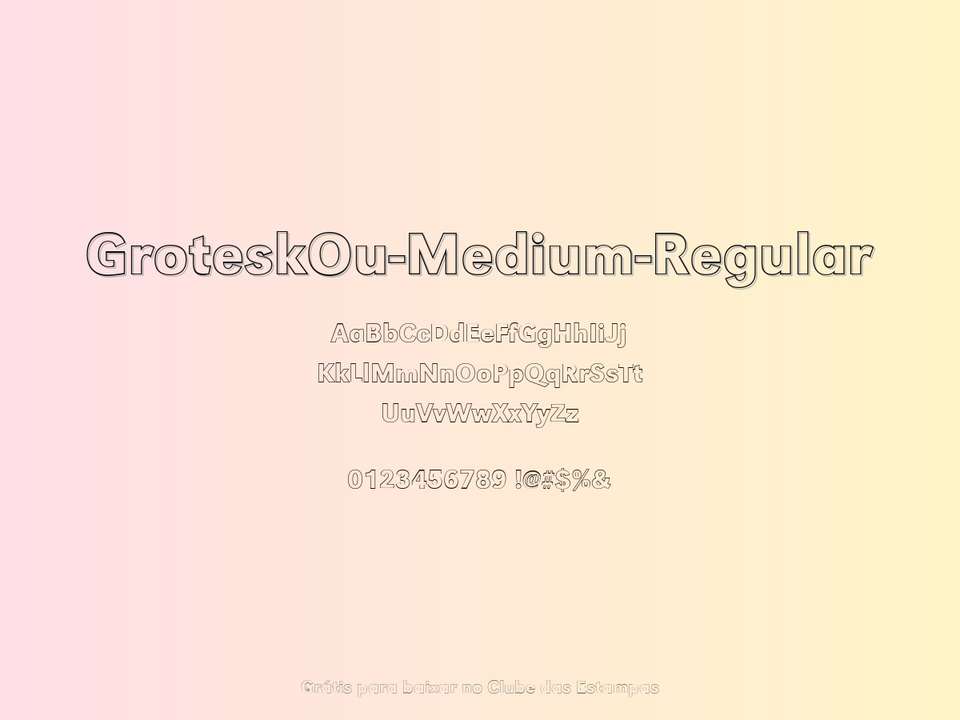 Fonte Groteskou Medium Regular Grátis Para Baixar