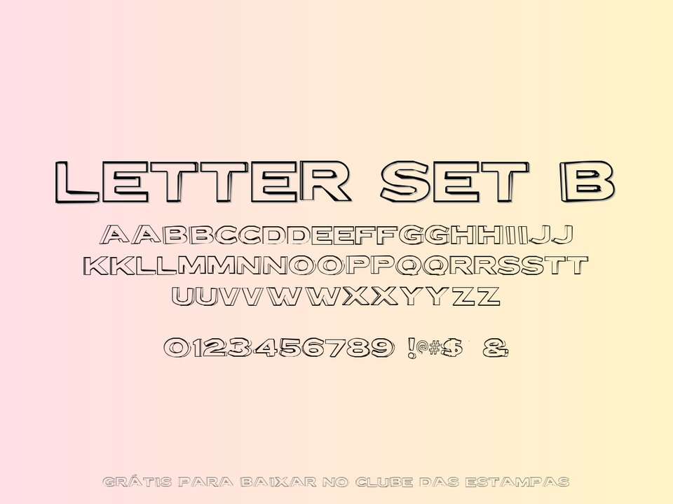 Fonte Letter Set B Grátis Para Baixar