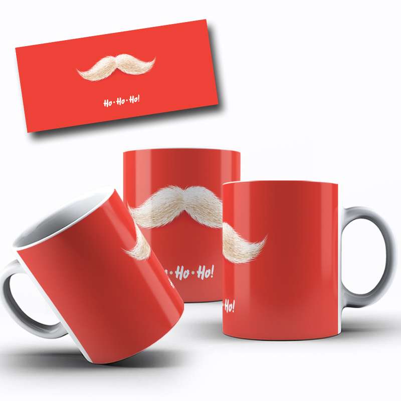 Arte Para Caneca Papai Noel Barba Ho Ho Ho 2