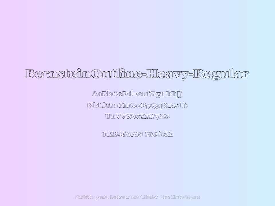 Fonte Bernsteinoutline Heavy Regular Grátis Para Baixar