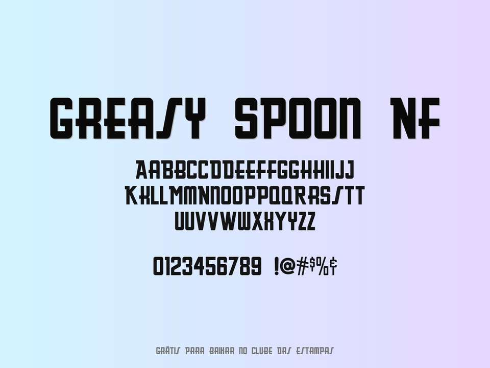 Fonte Greasy Spoon Nf Grátis Para Baixar
