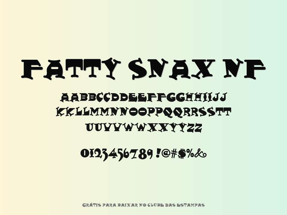 Fonte Fatty Snax Nf Grátis Para Baixar