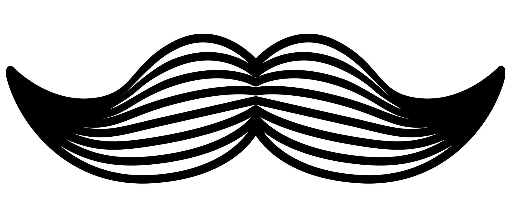 Bigode Grande Listrado Gráfico Estilo Png Grátis Para Baixar